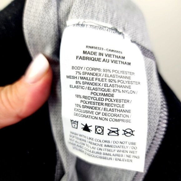 NIKE Pro Training Longline Crop Top Dri-Fit Technology Gray Black Size Small - Picture 9 of 9